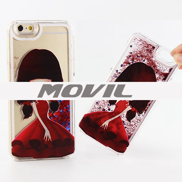 NP-2306  Funda Bling Líquido Líquido para iPhone 6-11